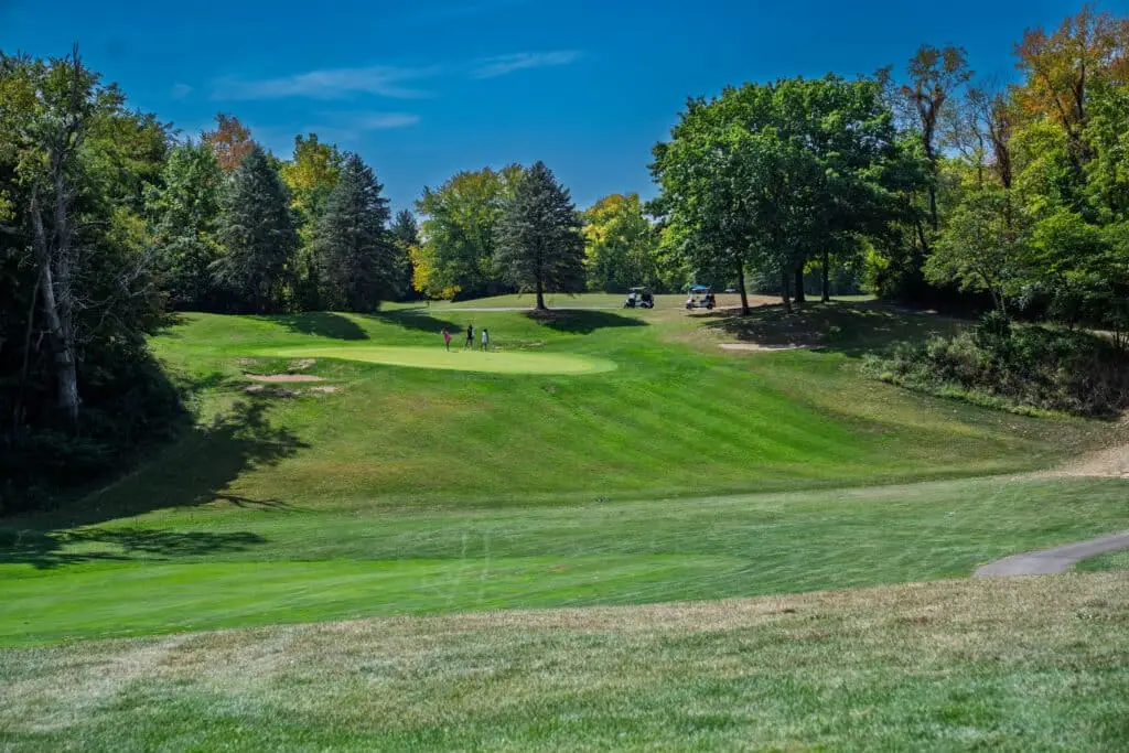 A golf course fairway during Shalom's golf outing